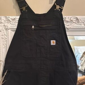 Black carhartt overalls